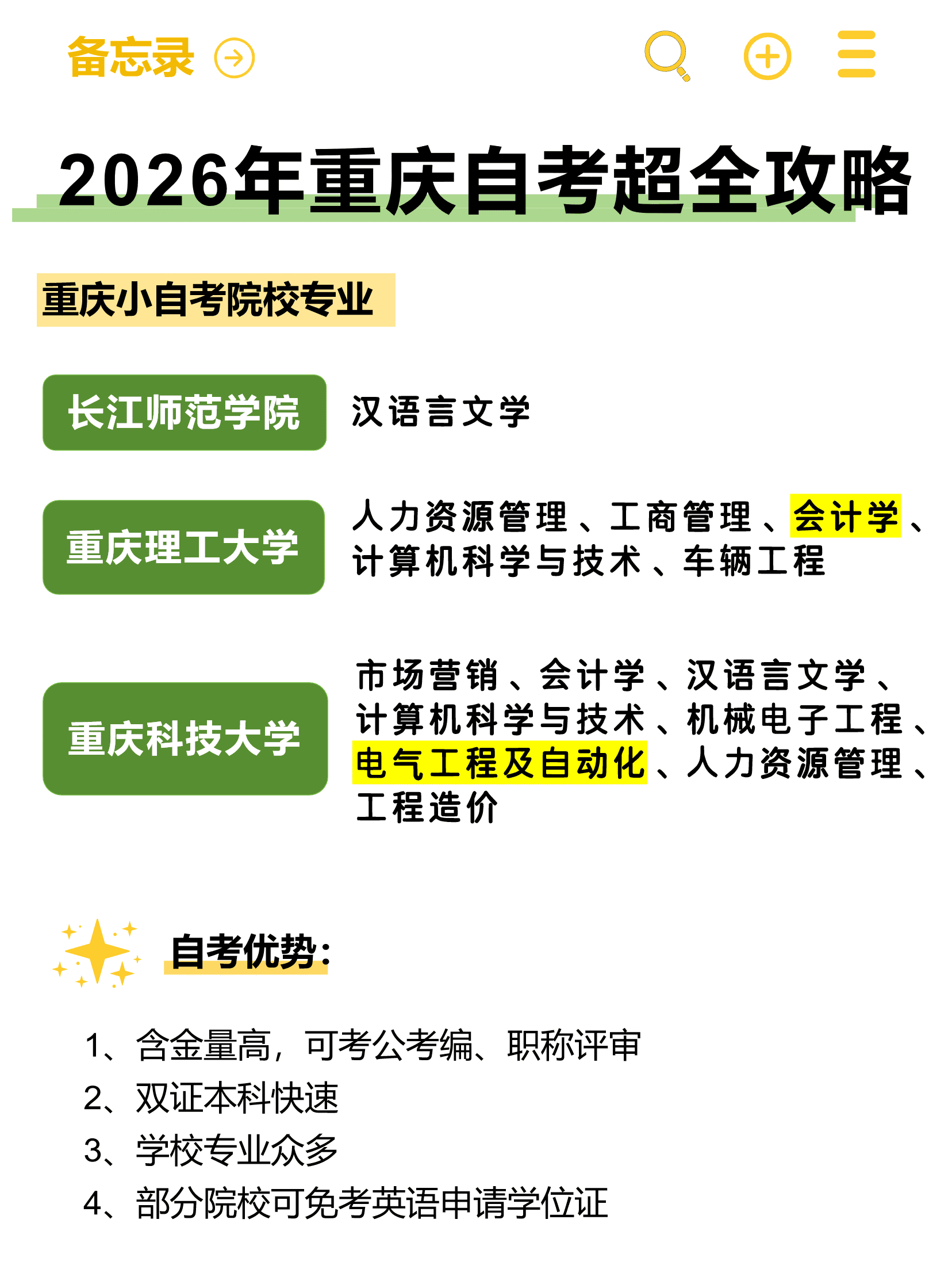 小自考专业报名 小自考专业报名