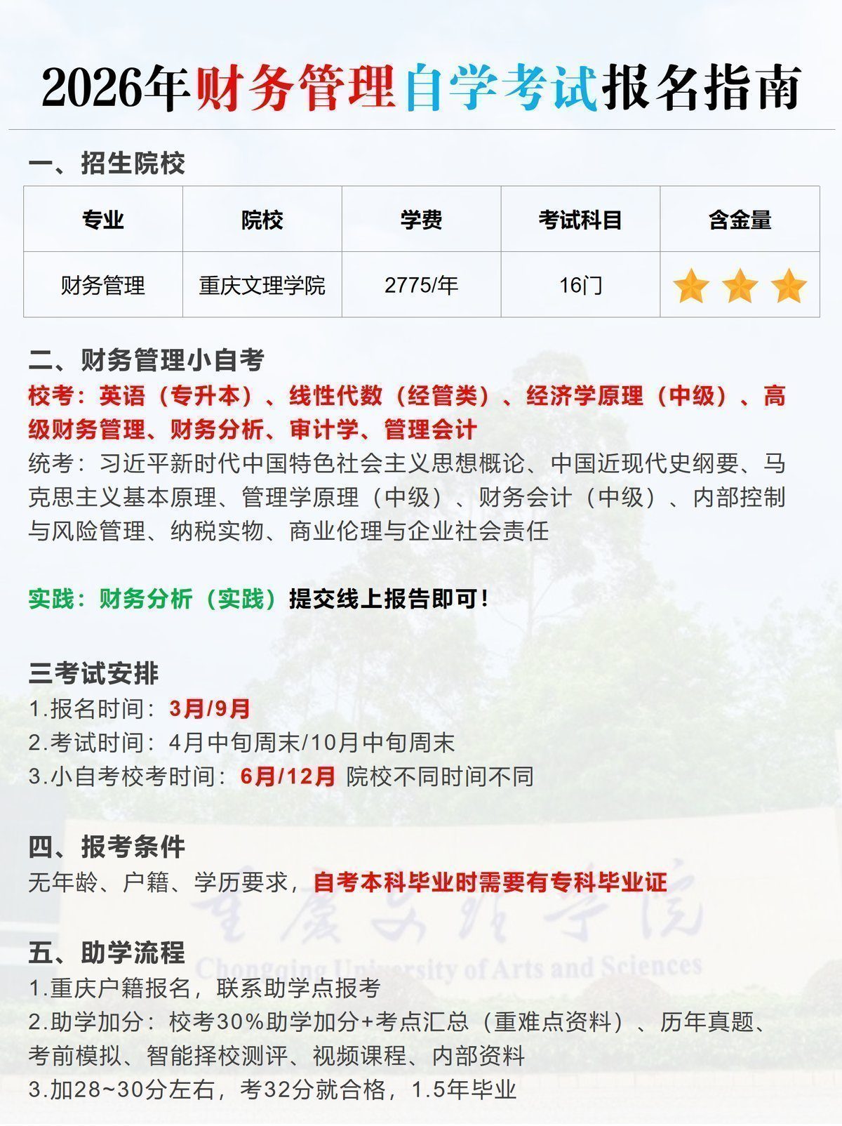 财务管理自考本科报名指南-2