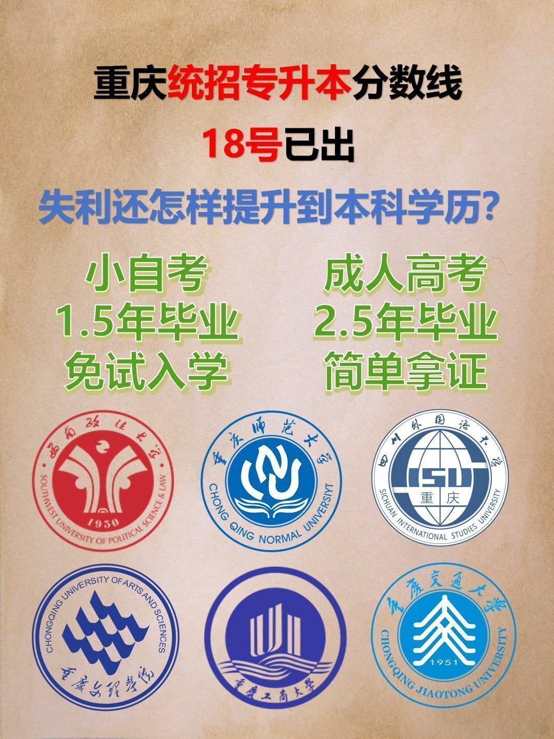 重庆统招分数线18号已出-1
