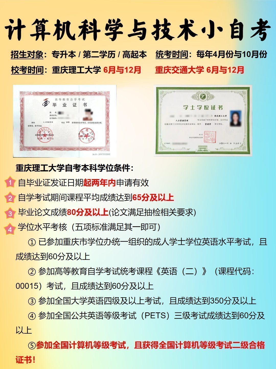 计算机科学与技术自考本科(重庆小自考-4 计算机科学与技术自考本科(重庆小自考-4